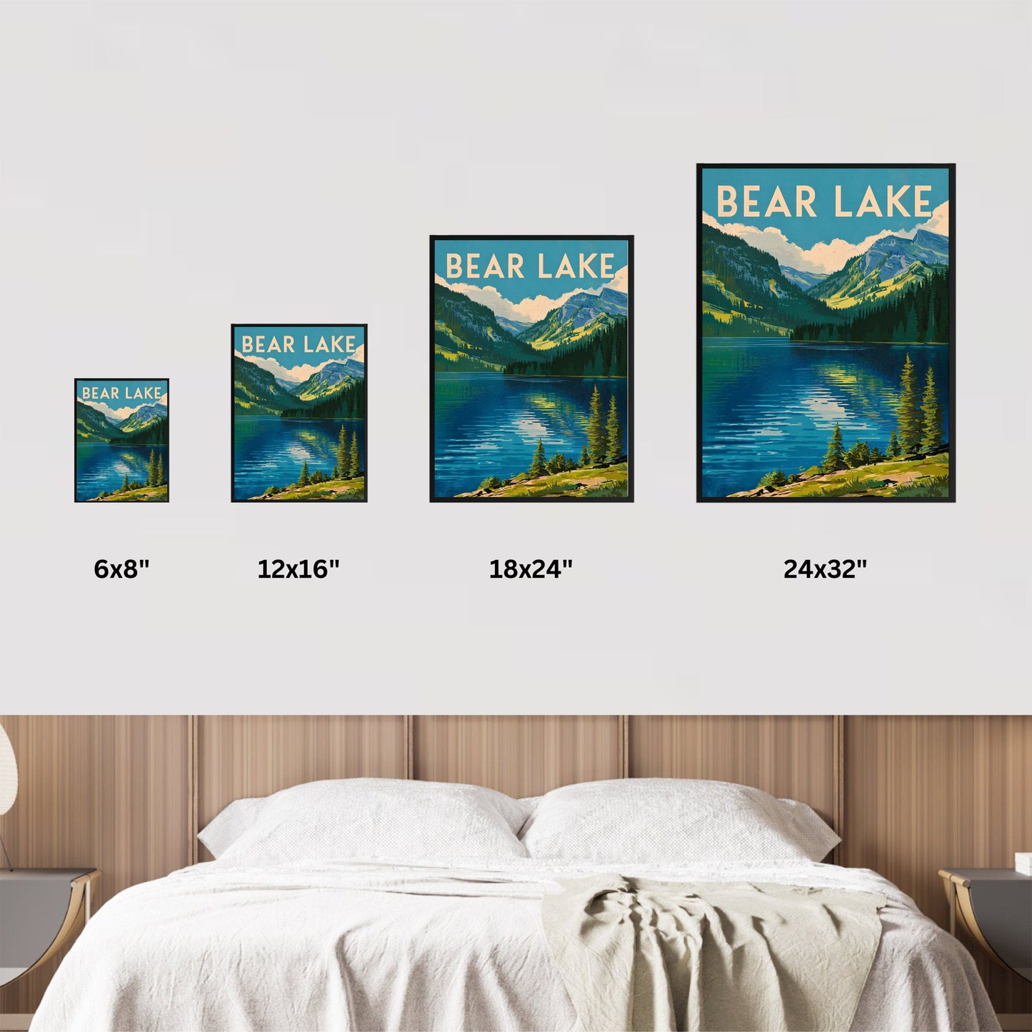 Bear Lake  Vintage Travel Poster - Timeless Alpine Splendor