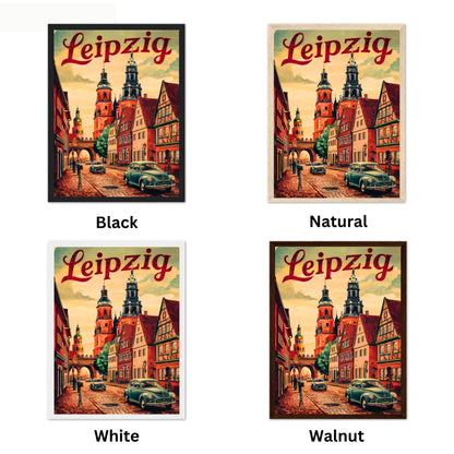 Leipzig Vintage Travel Poster