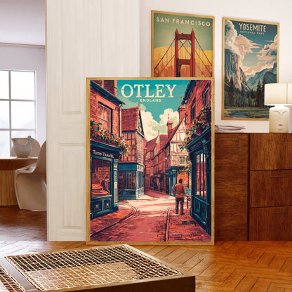 Otley Vintage Travel Poster - Riverside Walks