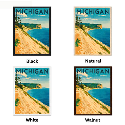 Michigan Vintage Travel Poster