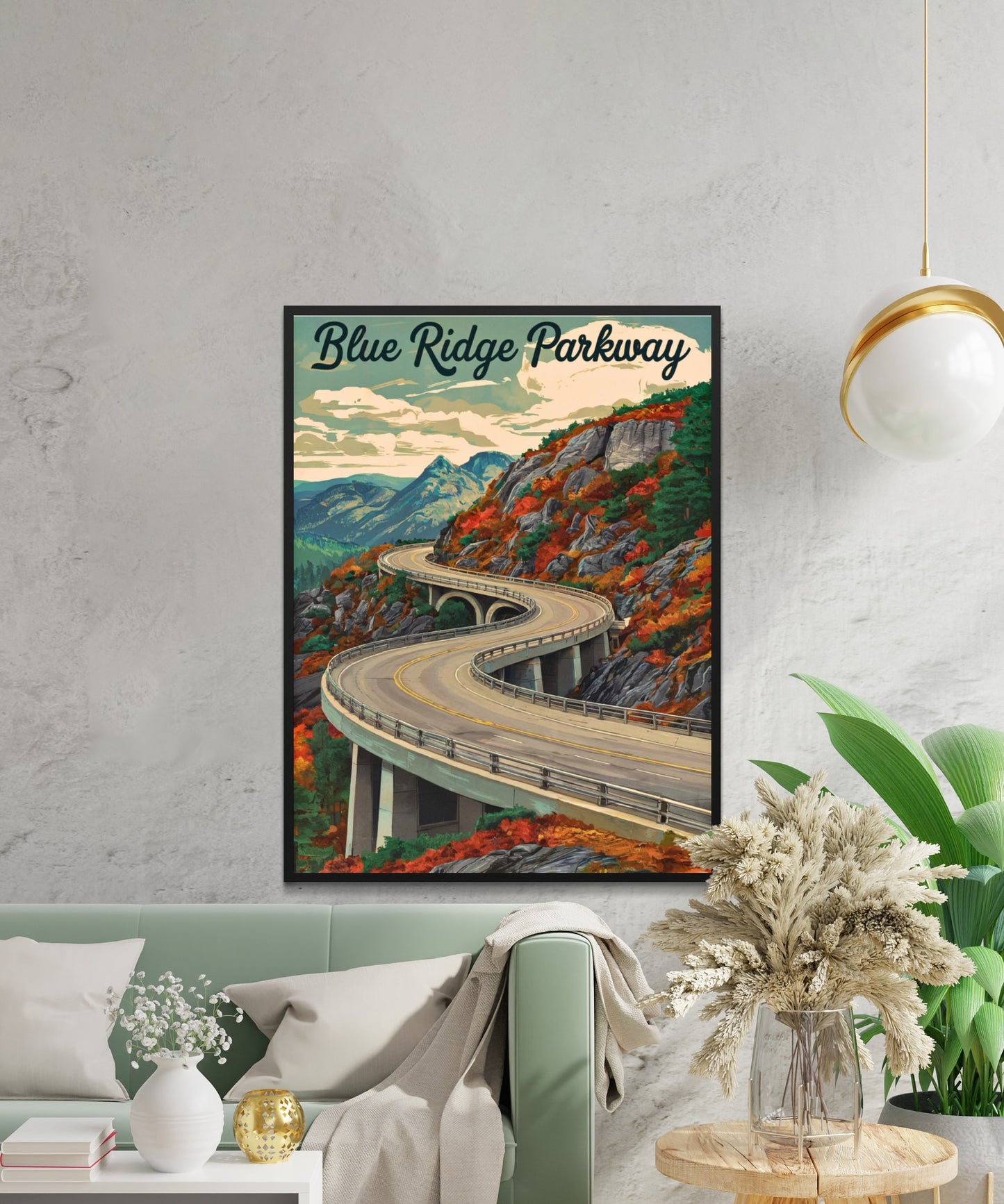 Blue Ridge Parkway Vintage Travel Poster - Timeless Appalachian Beauty