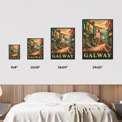 Galway Vintage Travel Poster - Coastal Charm