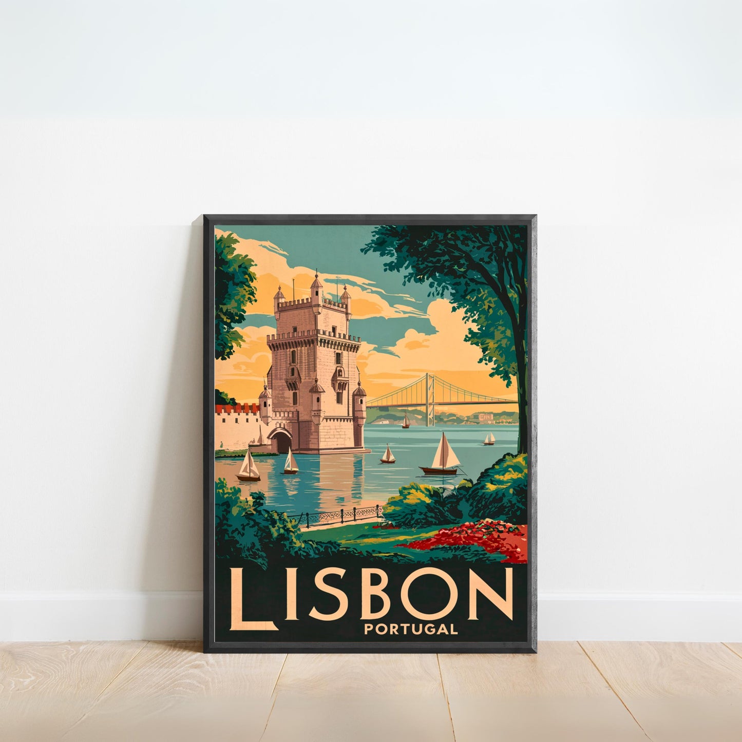 Lisbon Vintage Travel Poster - City of Explorers