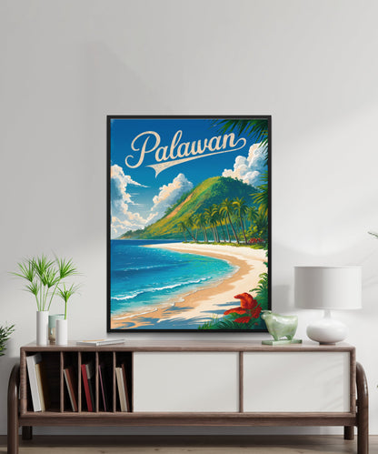 Palawan Vintage Travel Poster