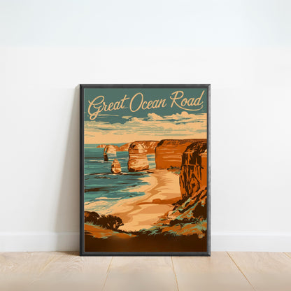 Great Ocean Road Vintage Travel Poster - Charming Destination