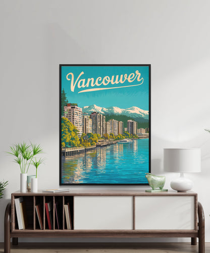 Vancouver Vintage Travel Poster