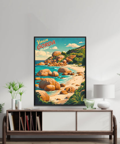 Virgin Gorda Vintage Travel Poster