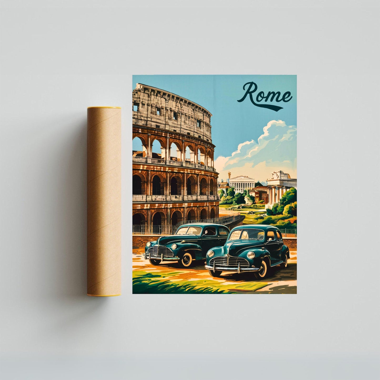 Rome Vintage Travel Poster