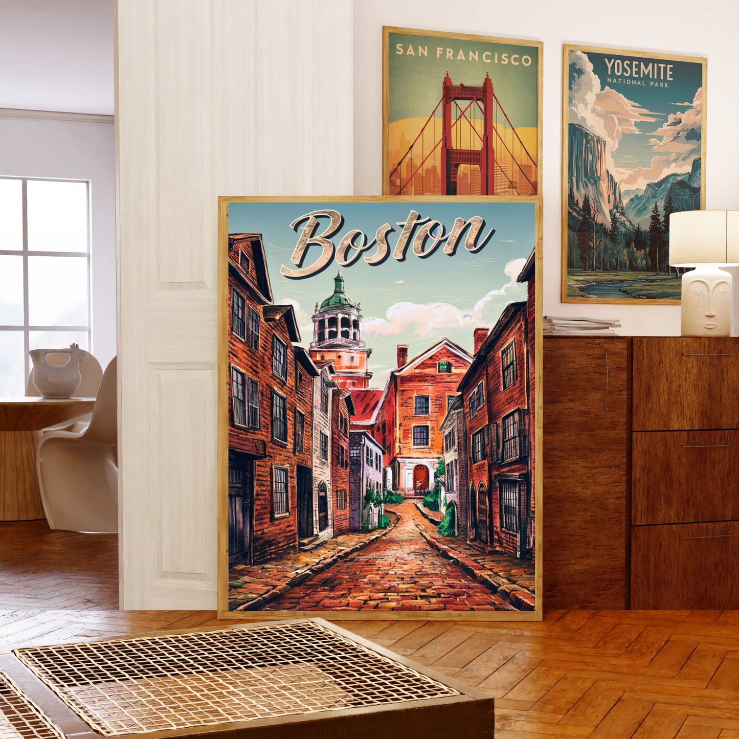 Boston Vintage Travel Poster - Timeless Cityscape