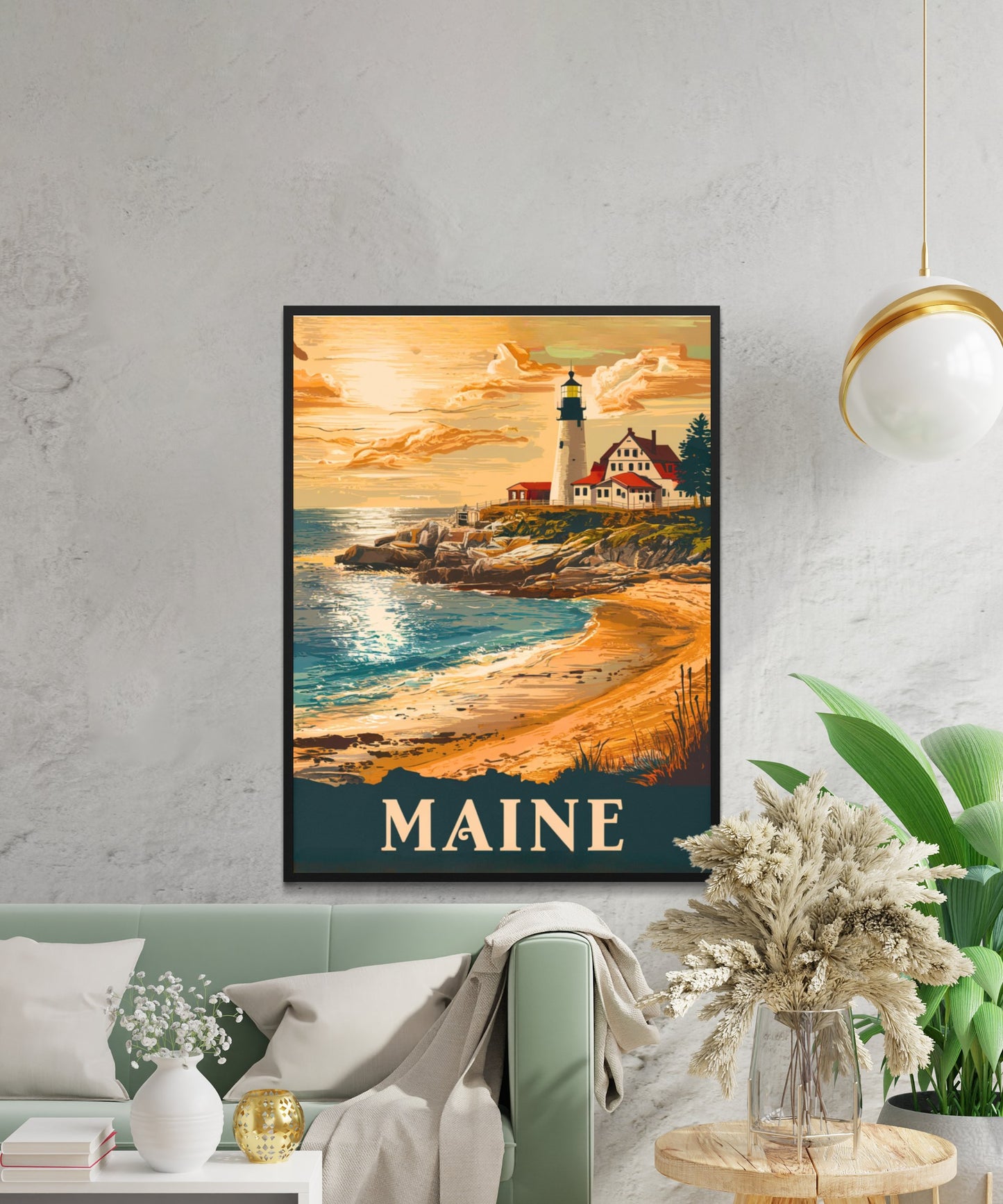 Maine Vintage Travel Poster