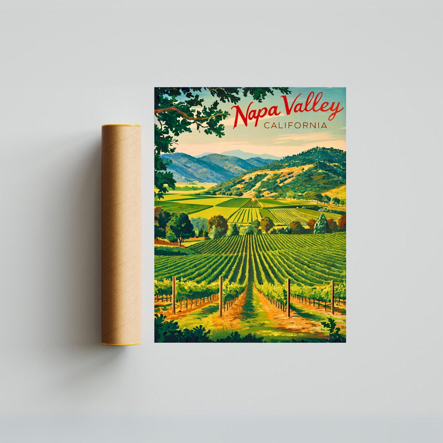 Napa Valley Vintage Travel Poster