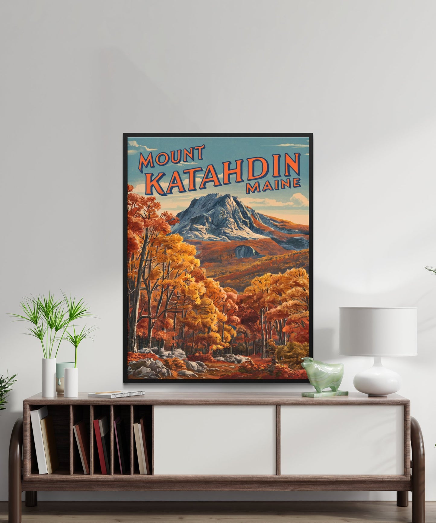 Mount Katahdin Vintage Travel Poster