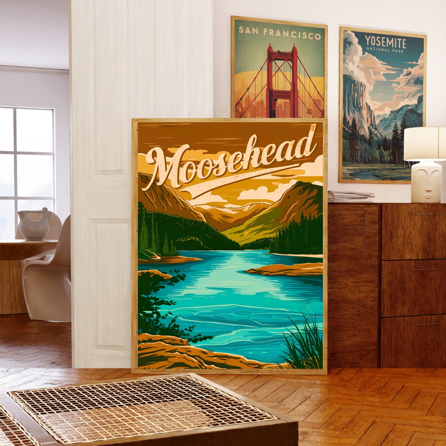 Moosehead Lake Vintage Travel Poster - Rugged Beauty