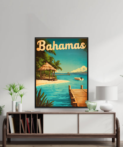 Bahamas Vintage Travel Poster