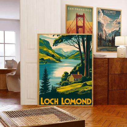 Loch Lomond Vintage Travel Poster - Beautiful Views