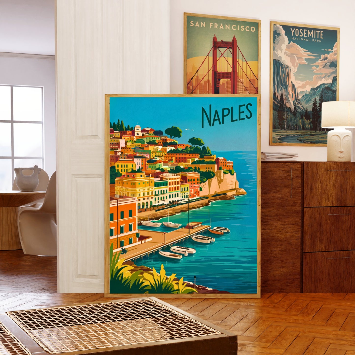 Naples Vintage Travel Poster - Bayfront Serenity