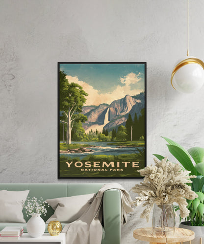 Yosemite Vintage Travel Poster - Iconic Beauty