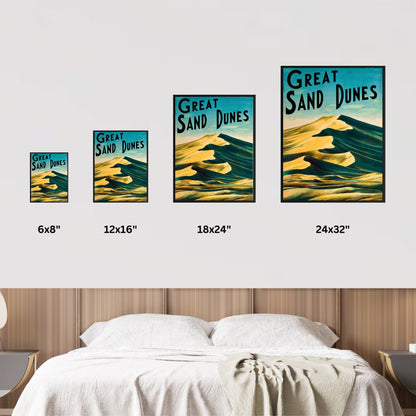 Great Sand Dunes Vintage Travel Poster