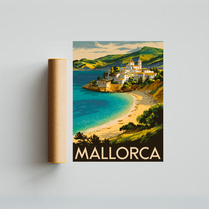 Mallorca Vintage Travel Poster - Island Charm