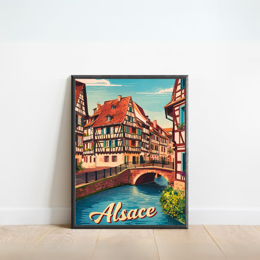 Alsace Vintage Travel Poster - Cultural Blend