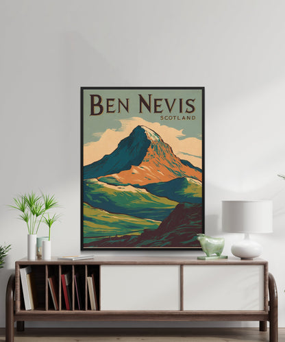 Ben Nevis Vintage Travel Poster