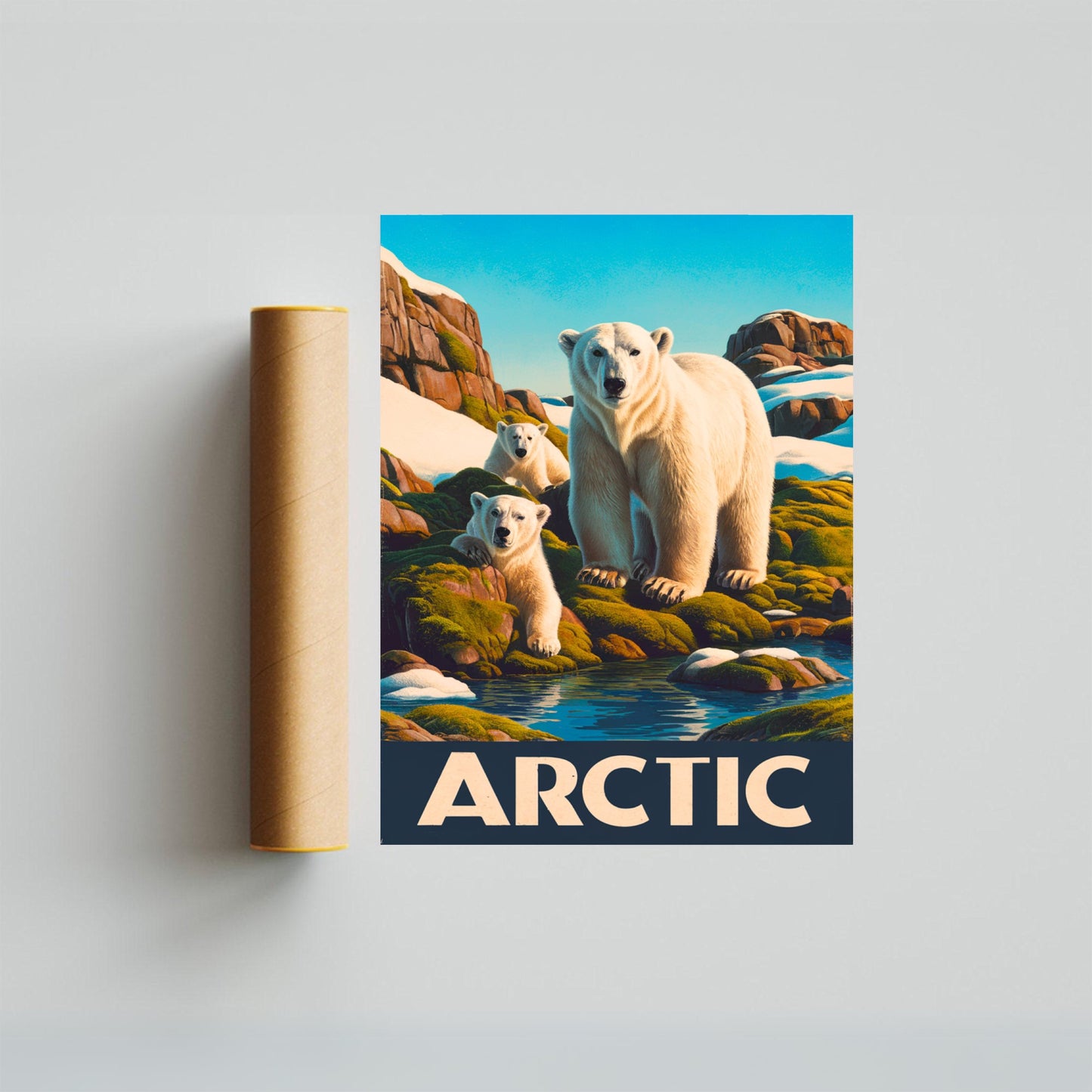 Arctic Vintage Travel Poster