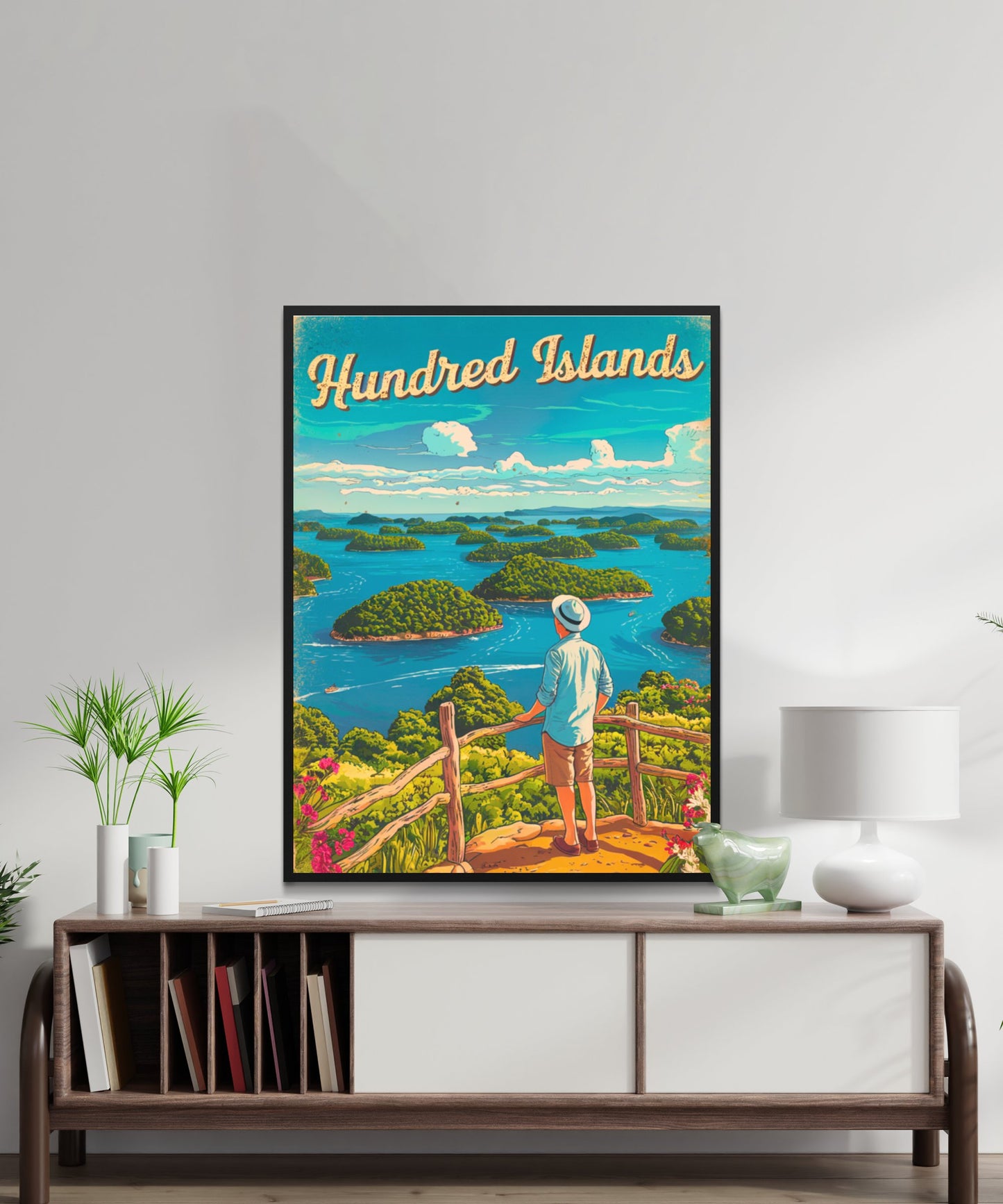 Hundred Islands Vintage Travel Poster