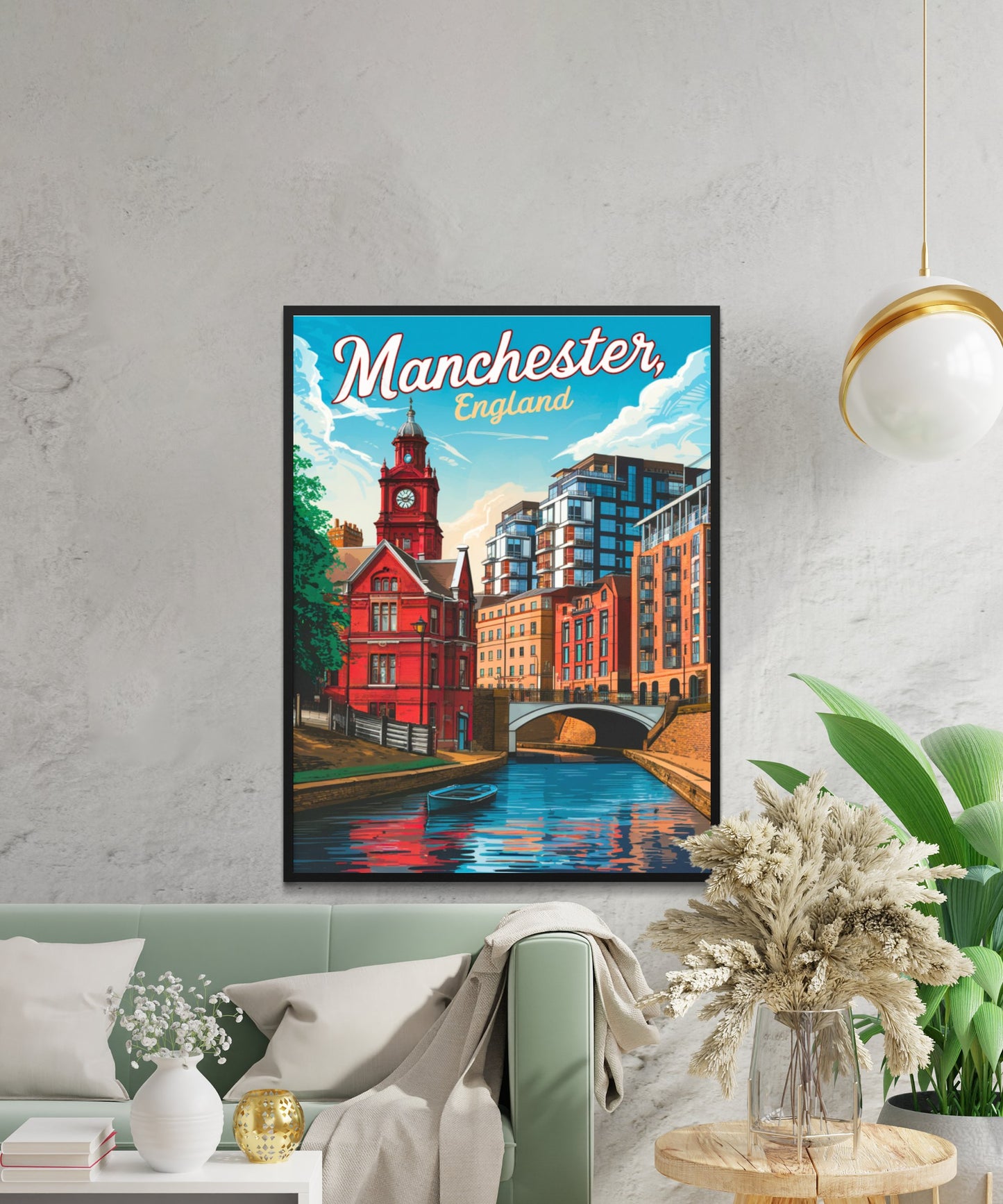 Manchester Vintage Travel Poster