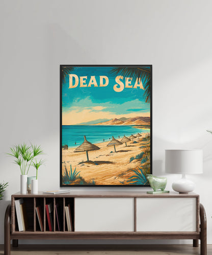 Dead Sea Vintage Travel Poster