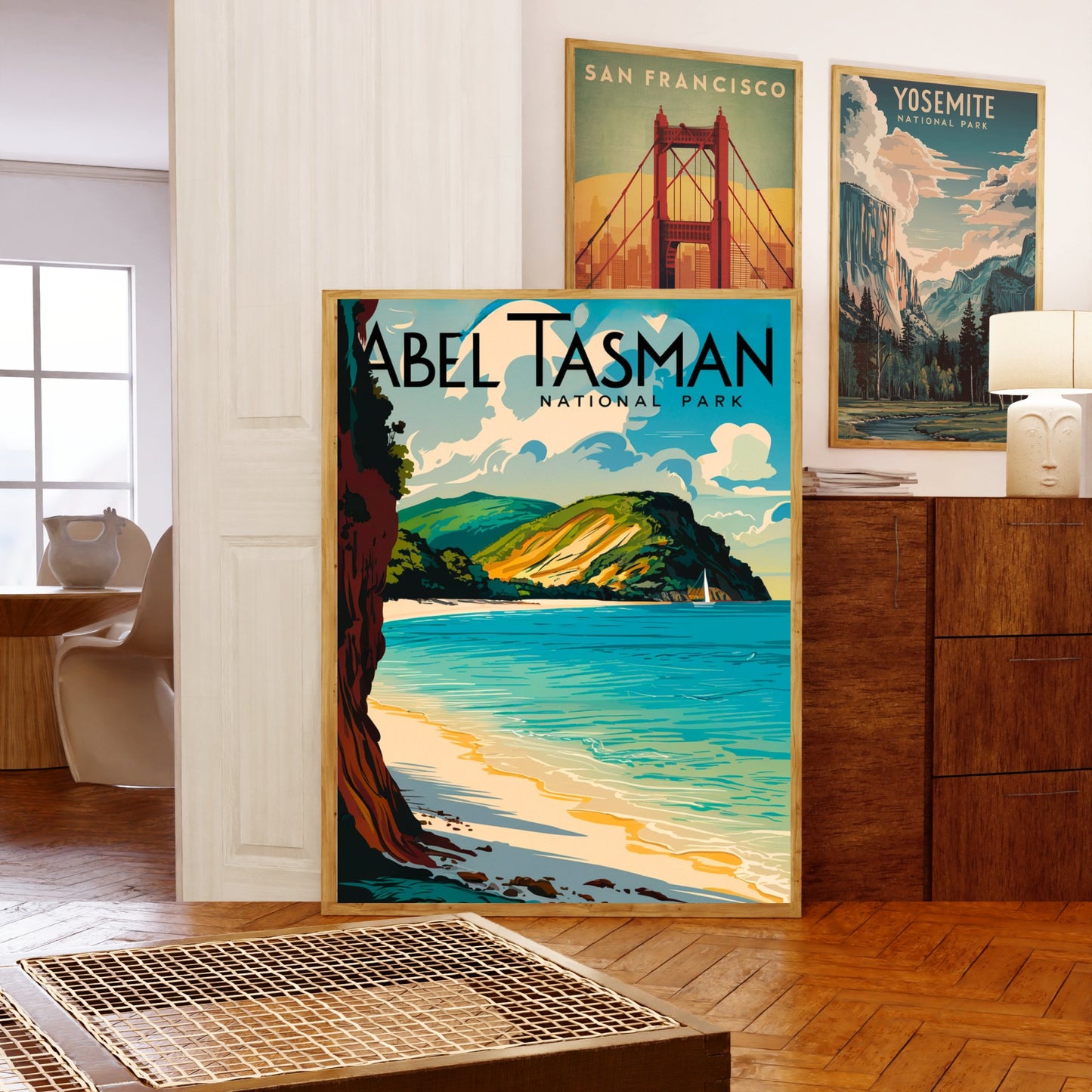 Abel Tasman Park  Vintage Travel Poster - Coastal Paradise