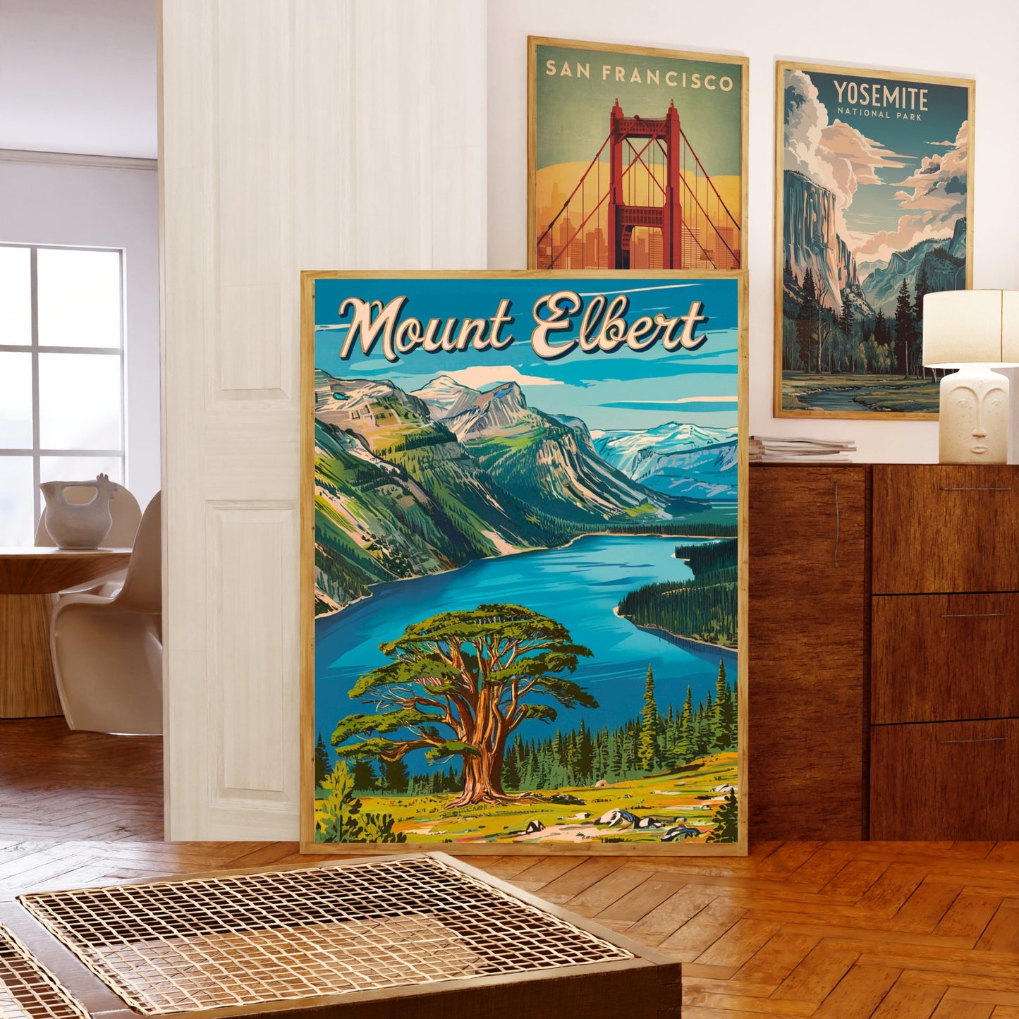 Mount Elbert Vintage Travel Poster