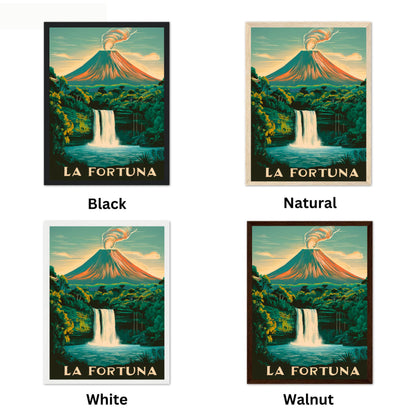 La Fortuna Vintage Travel Poster