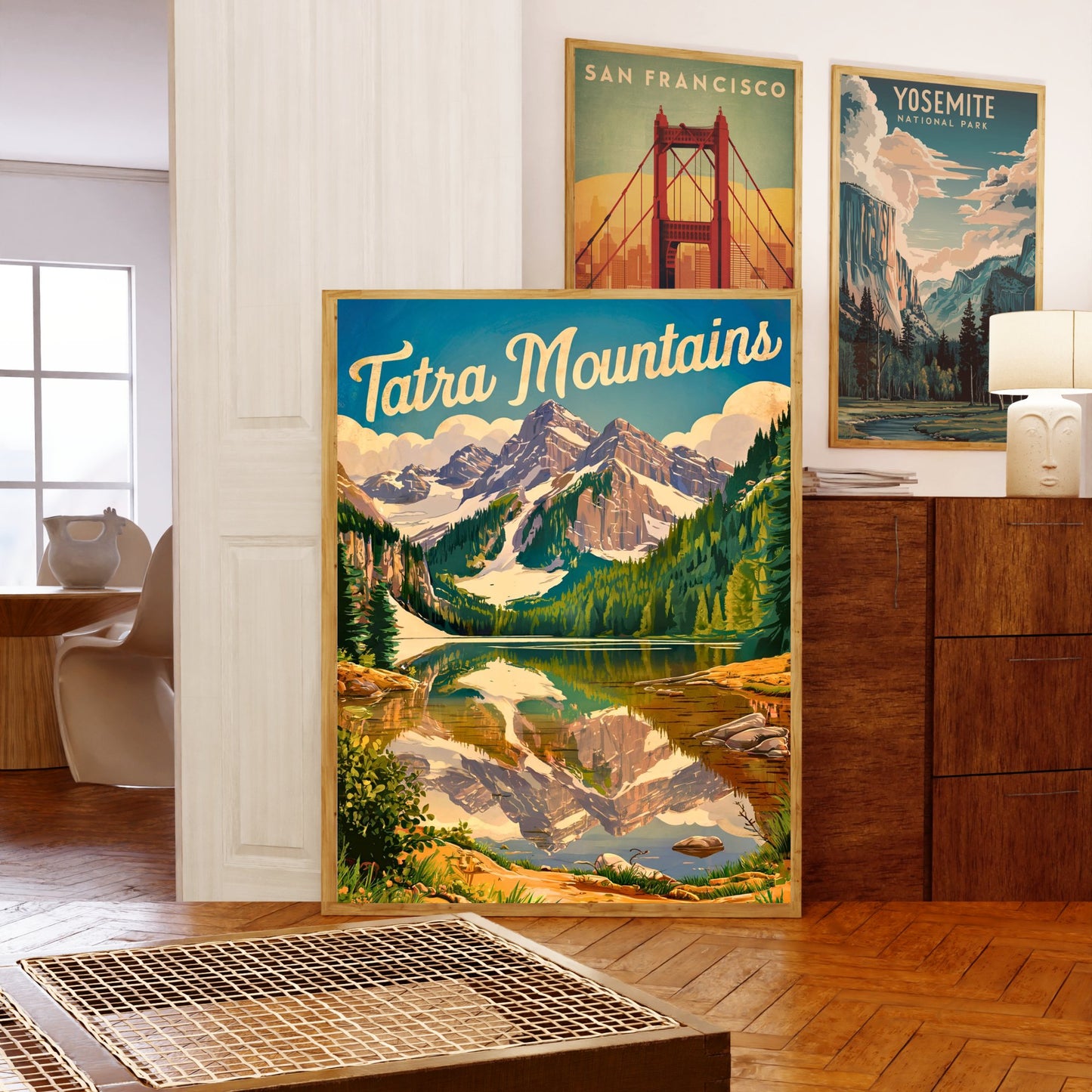 Tatra Mountains Vintage Travel Poster  - Explore Poland and Slovakia's Majestic Ranges