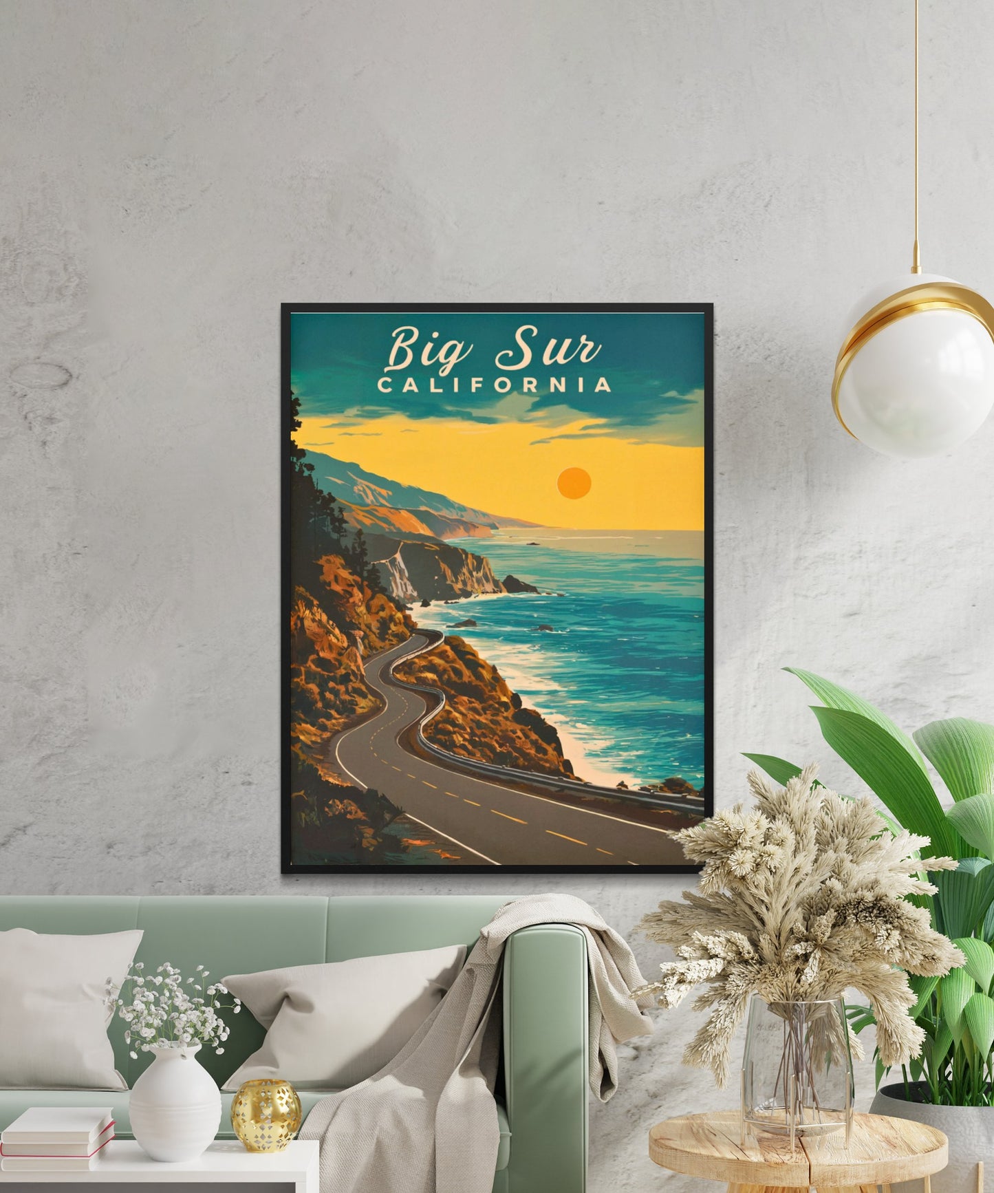 Big Sur Vintage Travel Poster