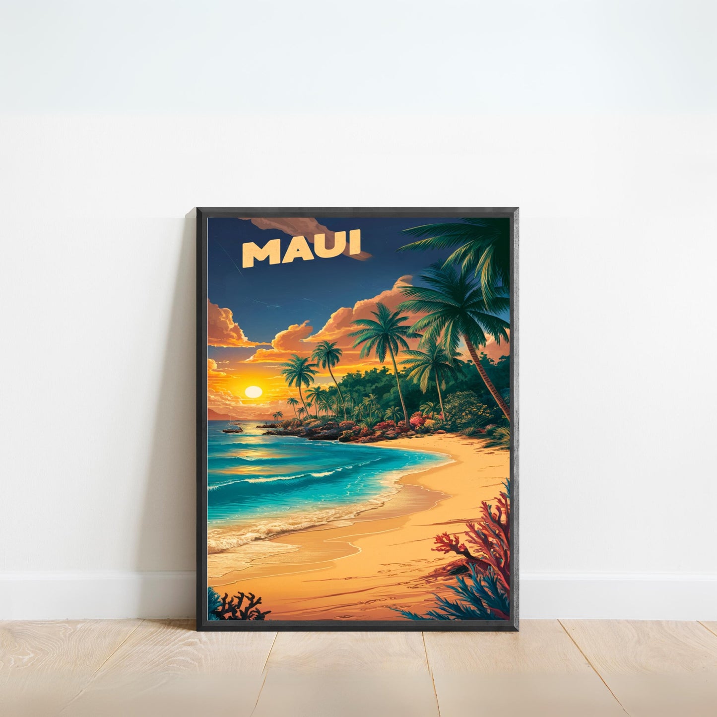 Maui Vintage Travel Poster - Ocean Bliss