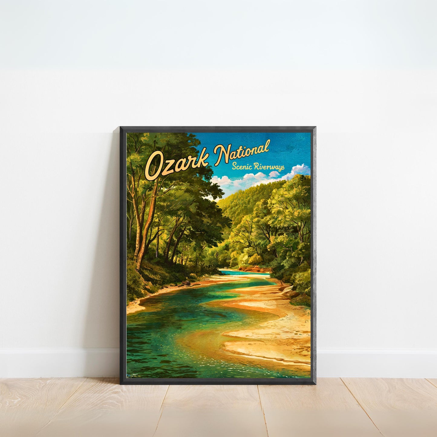 Ozark National Scenic Riverways Vintage Travel Poster - Missouri's Natural Beauty