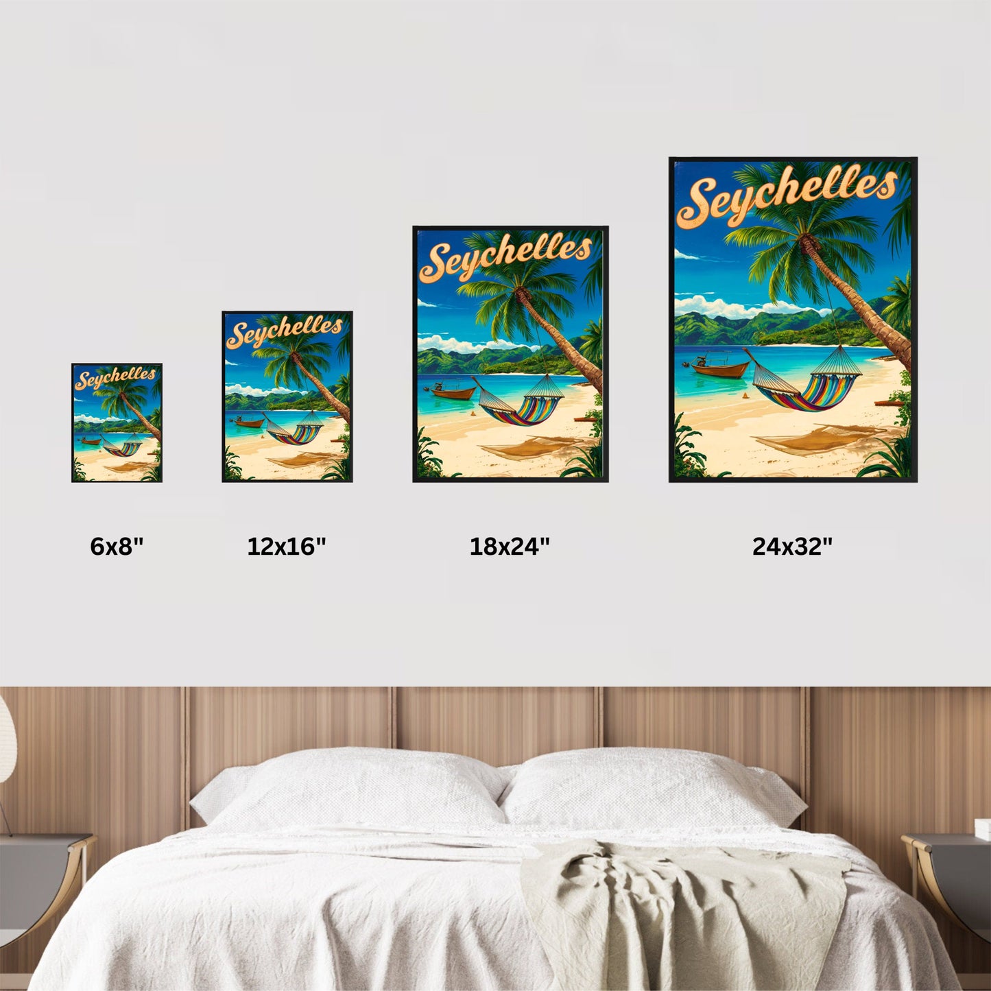 Seychelles Vintage Travel Poster