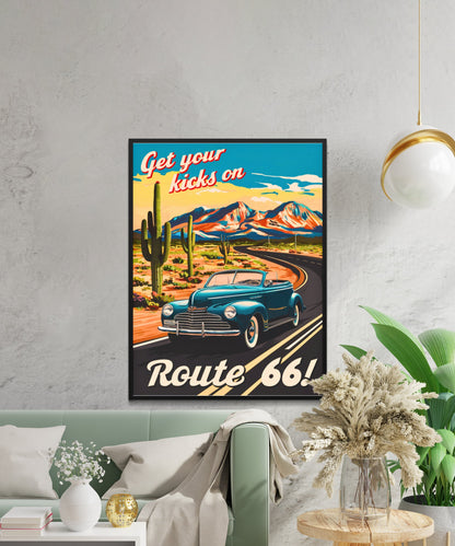 Route 66  Vintage Travel Poster - Main Street of America