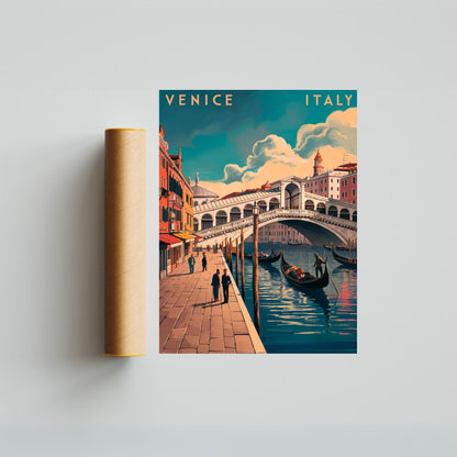 Venice Vintage Travel Poster - Venetian Splendor