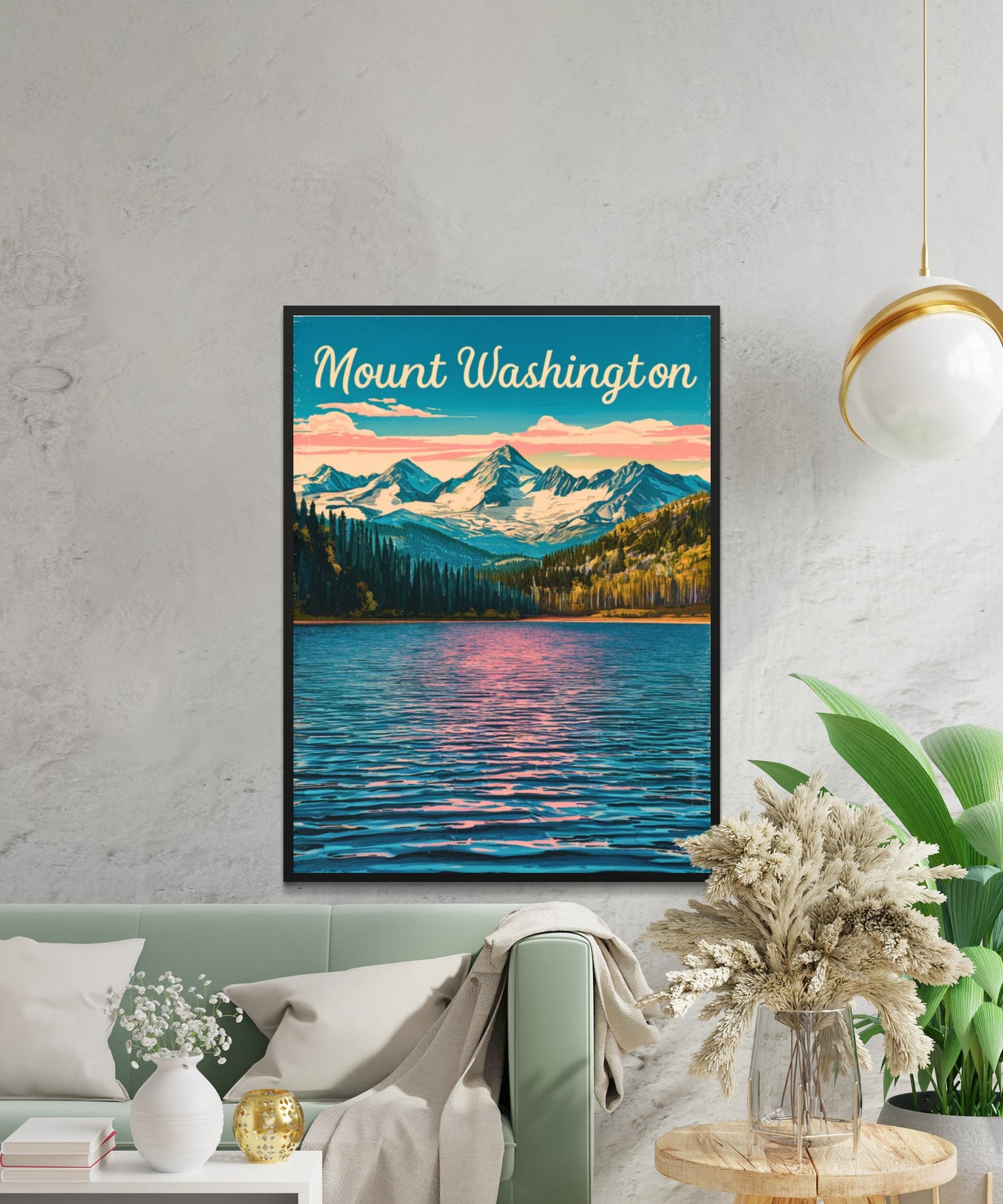 Mount Washington Vintage Travel Poster - Alpine Grandeur