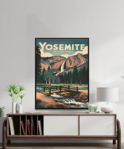 Yosemite Vintage Travel Poster - Natural Serenity