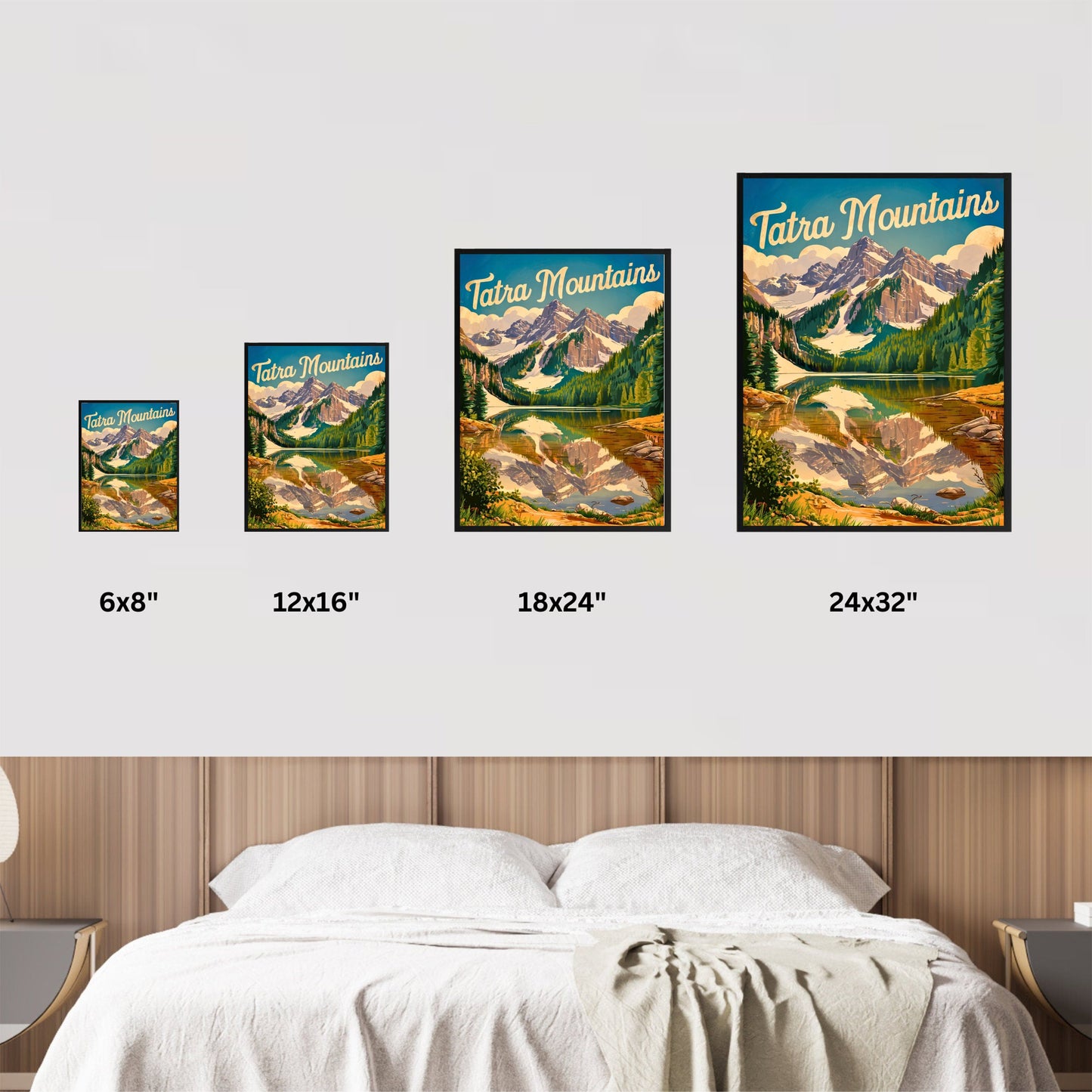 Tatra Mountains Vintage Travel Poster  - Explore Poland and Slovakia's Majestic Ranges