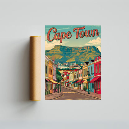 Cape Town Vintage Travel Poster