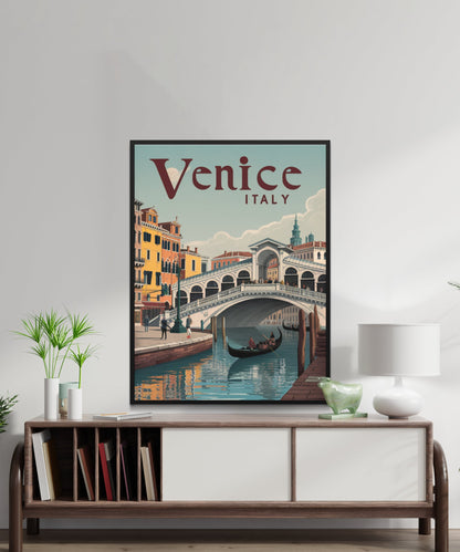 Venice Vintage Travel Poster -Timeless Canals