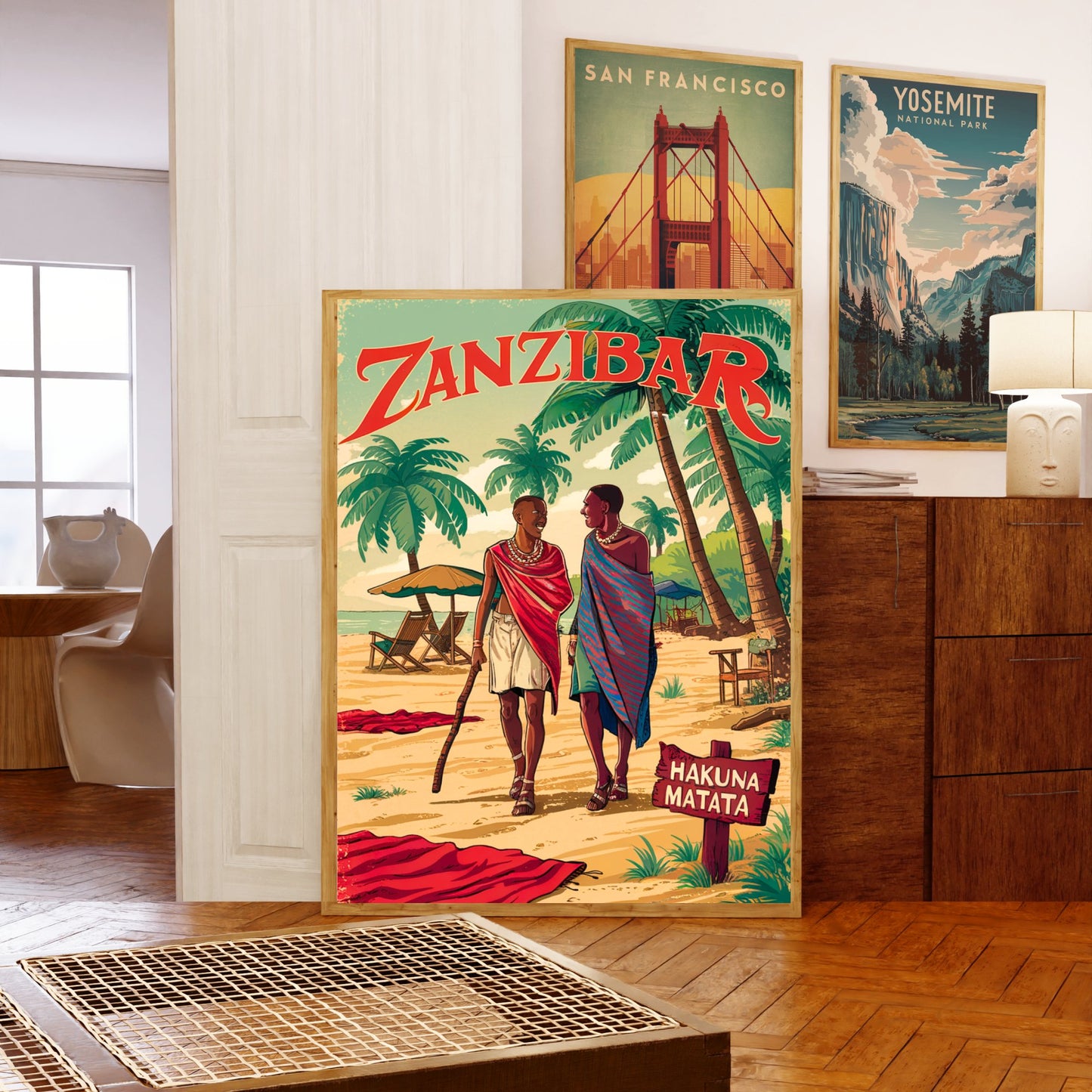 Zanzibar Vintage Travel Poster