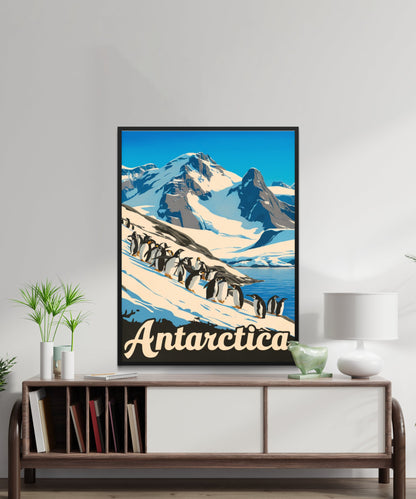 Antarctica Vintage Travel Poster