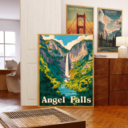 Angel Falls Vintage Travel Poster - Untamed Nature