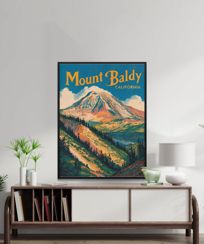 Mount Baldy Vintage Travel Poster