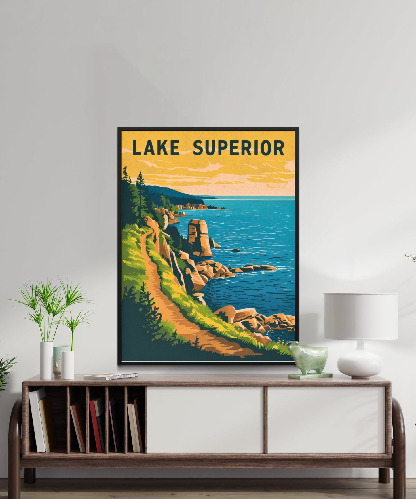 Lake Superior Vintage Travel Poster