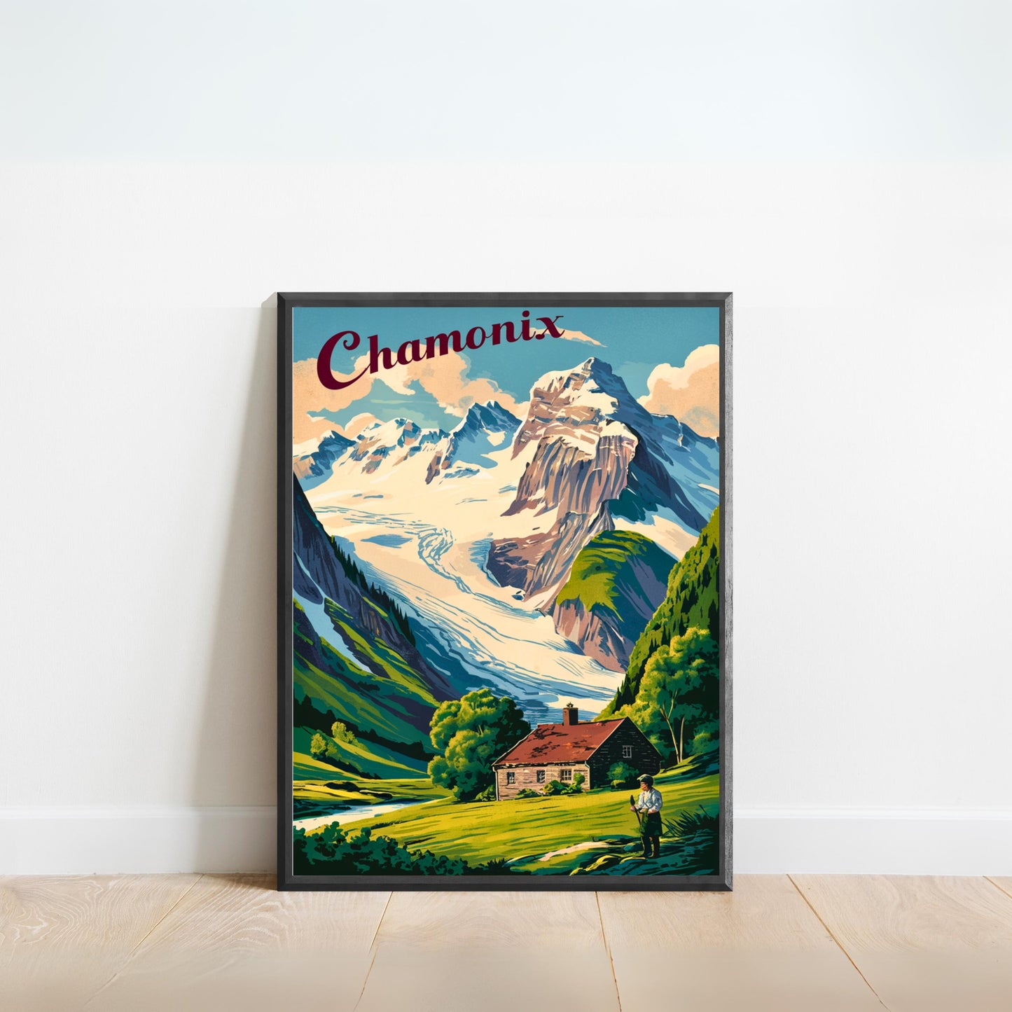 Chamonix Vintage Travel Poster - French Alps Adventure